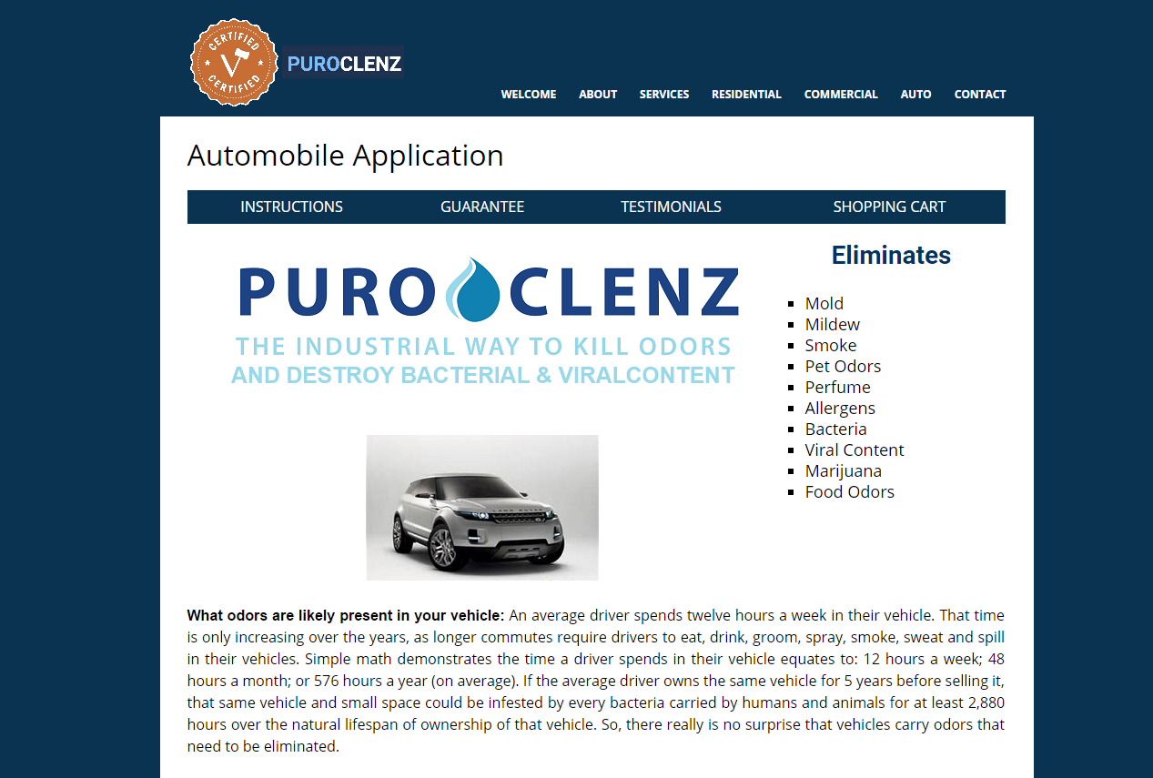 PuroClenz – The industrial way to eliminate odors